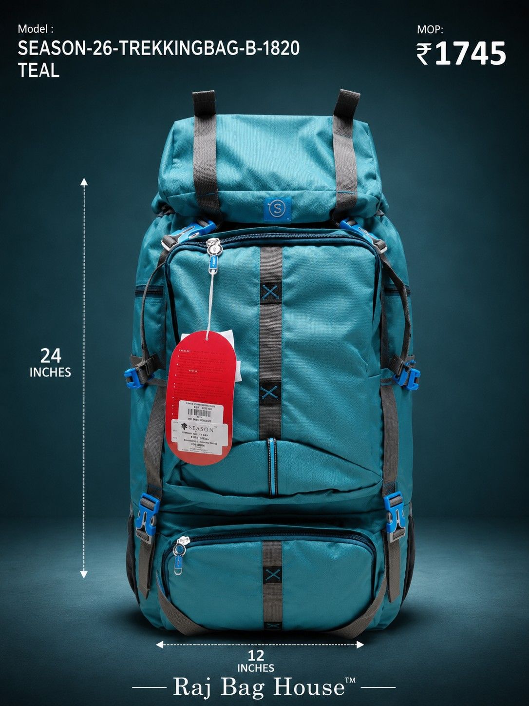 Season Trekking Backpack B-1820 - Teal