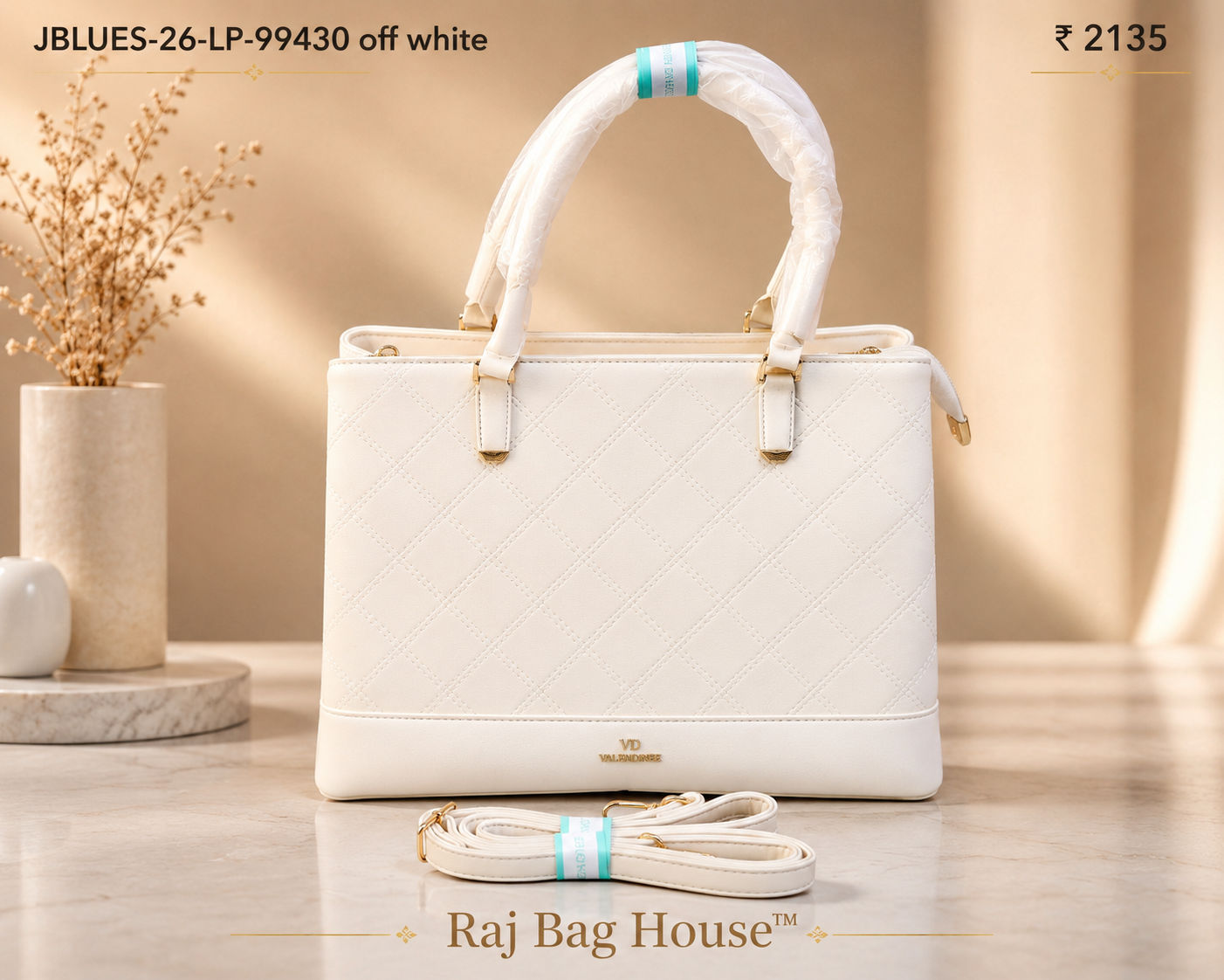 Valendnee J-Blues 99430 Handbag – Off White 2