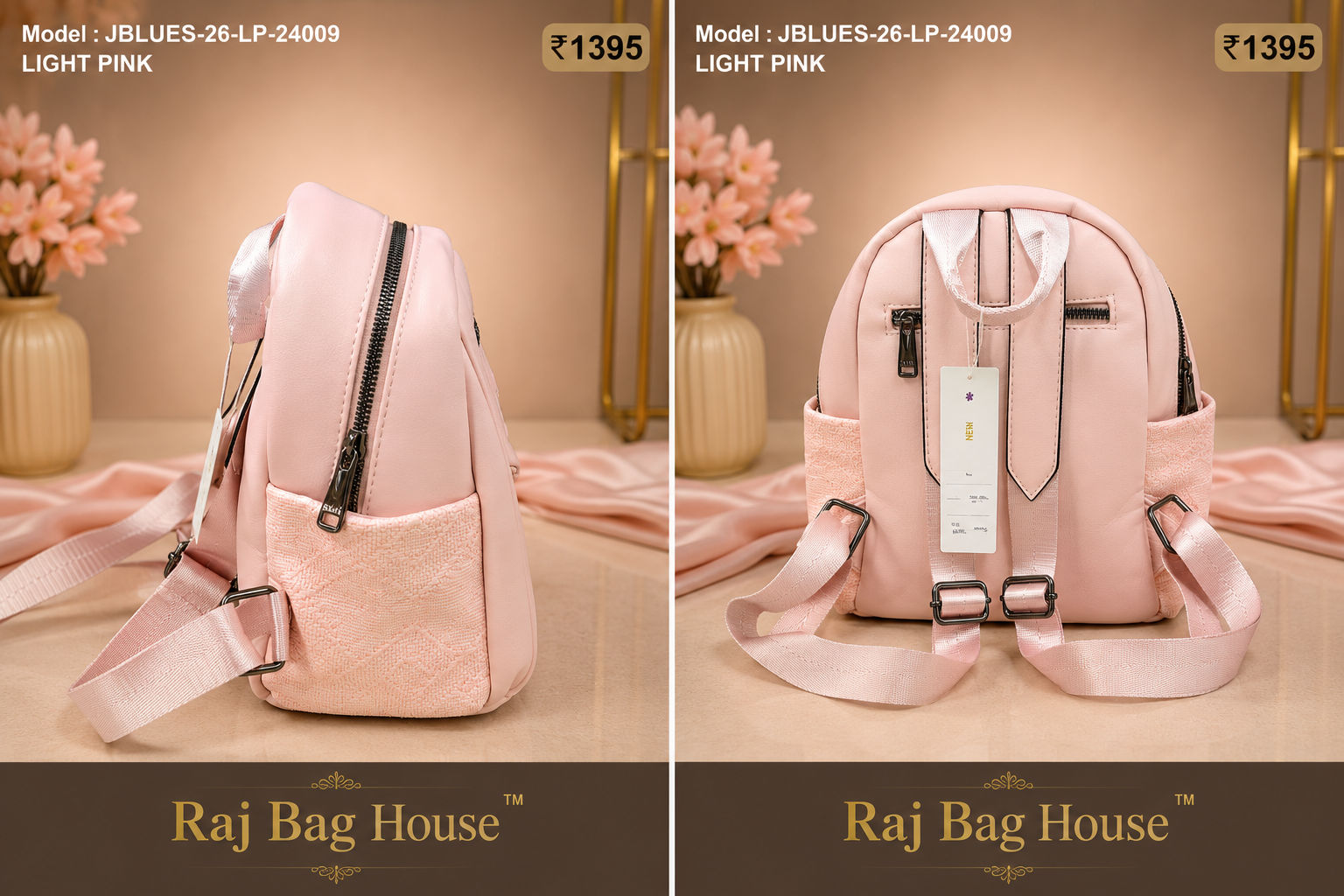 Nemi J-Blues 24009 Small Backpack – Light Pink 2