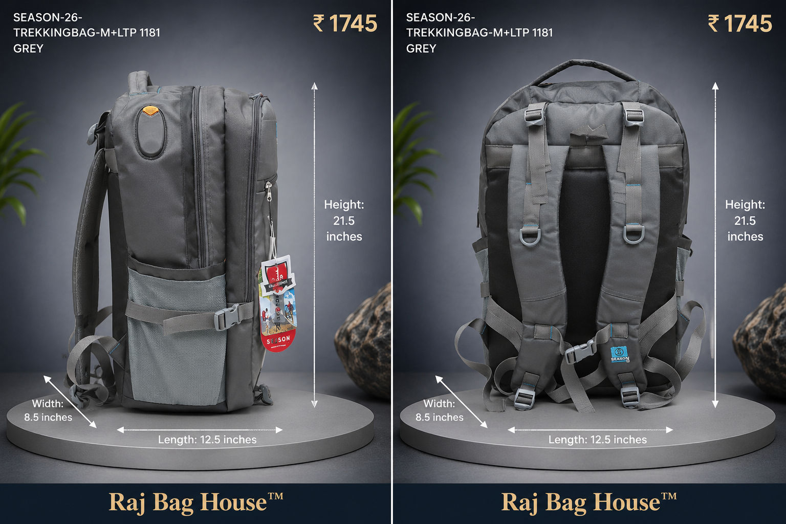 Season Trekkingbag M+ltp 1811 Cabin Backpack – Grey 2