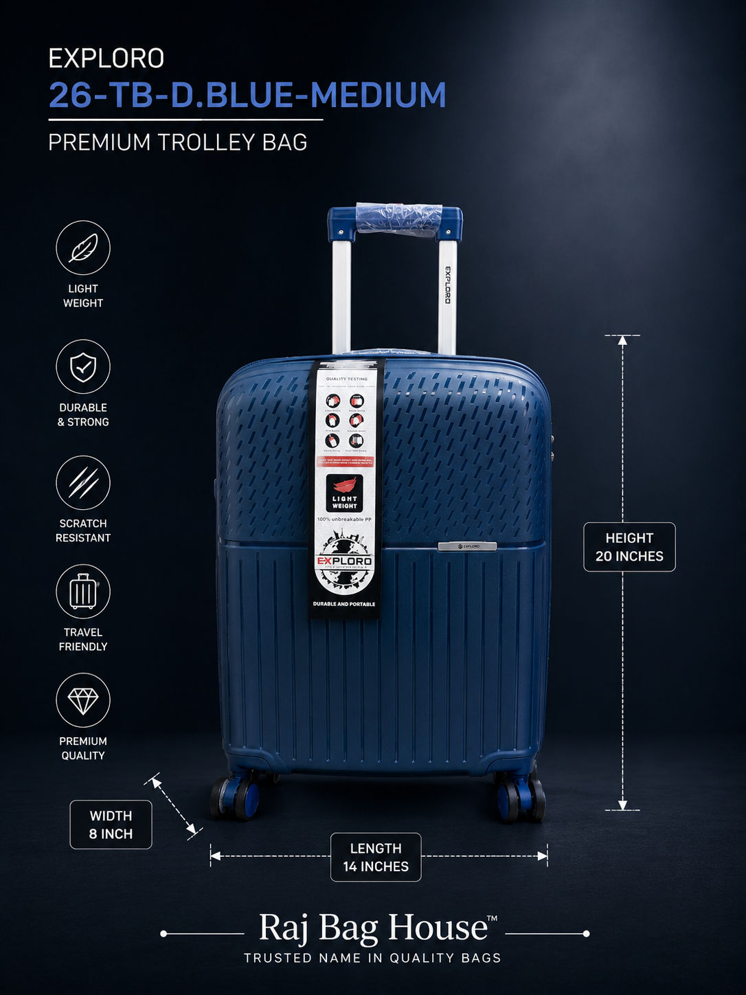 Exploro D. Cabin Trolley Bag – Blue