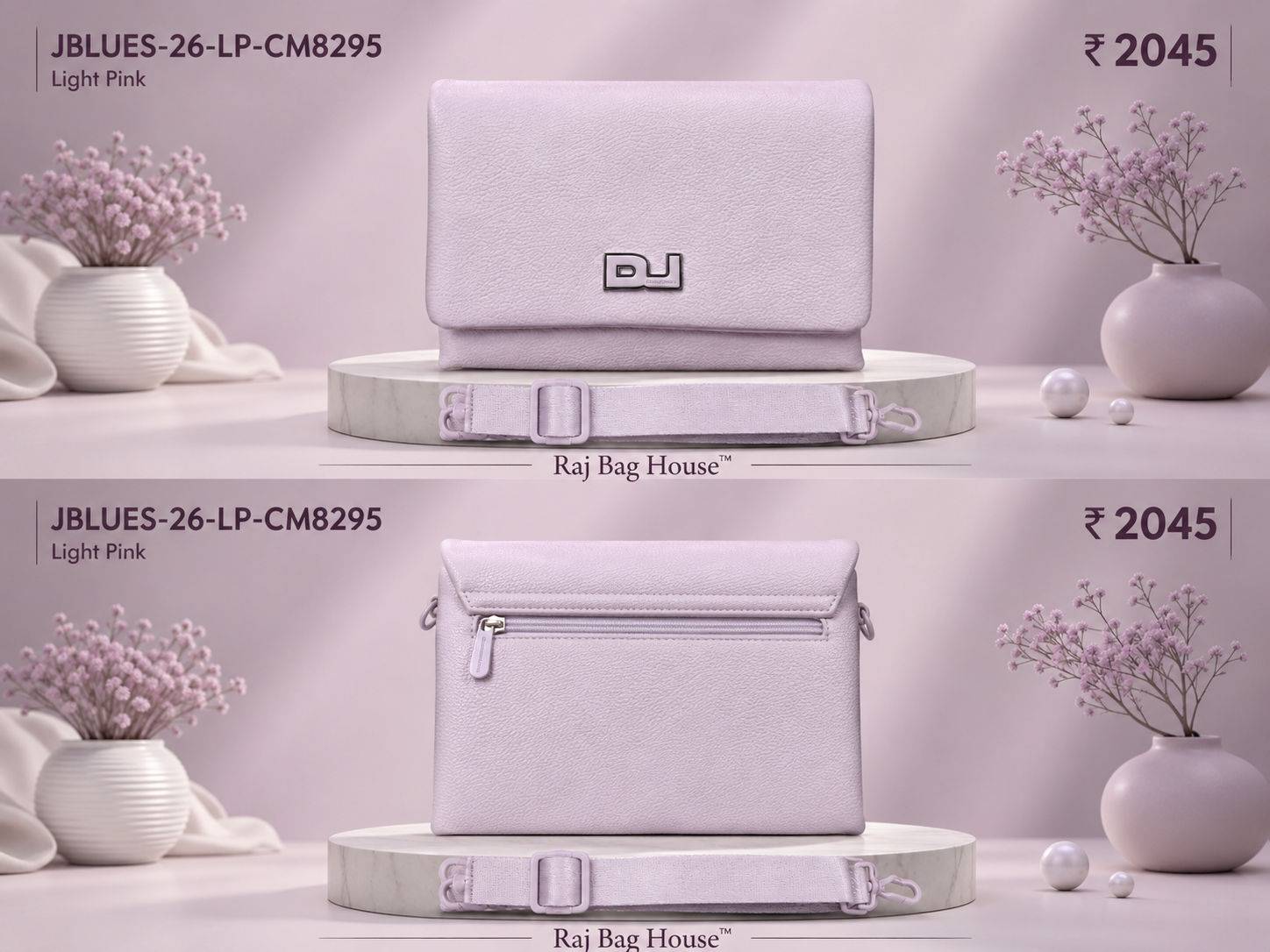 J Blues Hand Clutch Cum Sling CM8295 - Light Purple