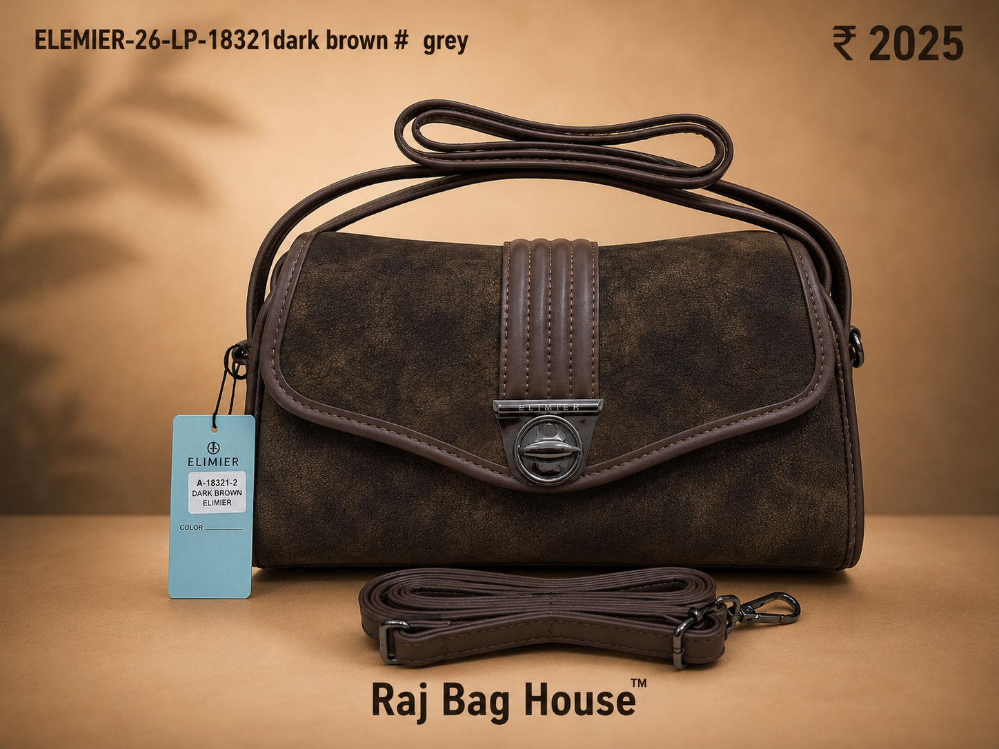 Elemier 18321 Handbag – Dark Brown