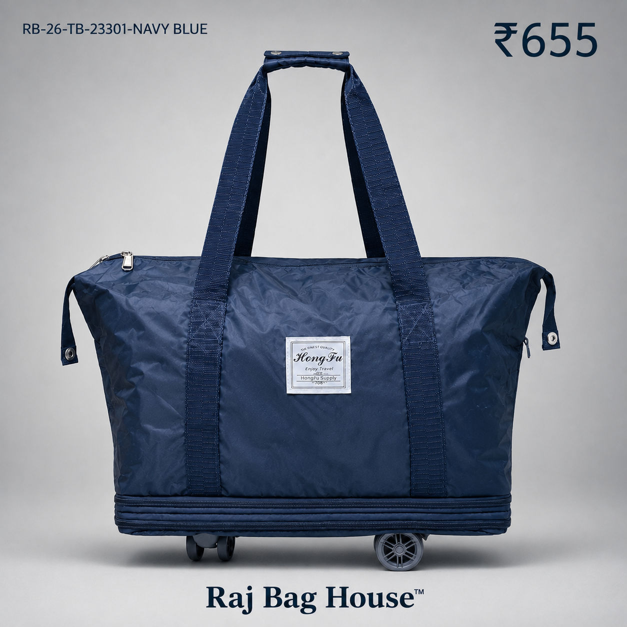 Expandable Travel Duffle Bag RB-26-TB-23301 - Navy Blue