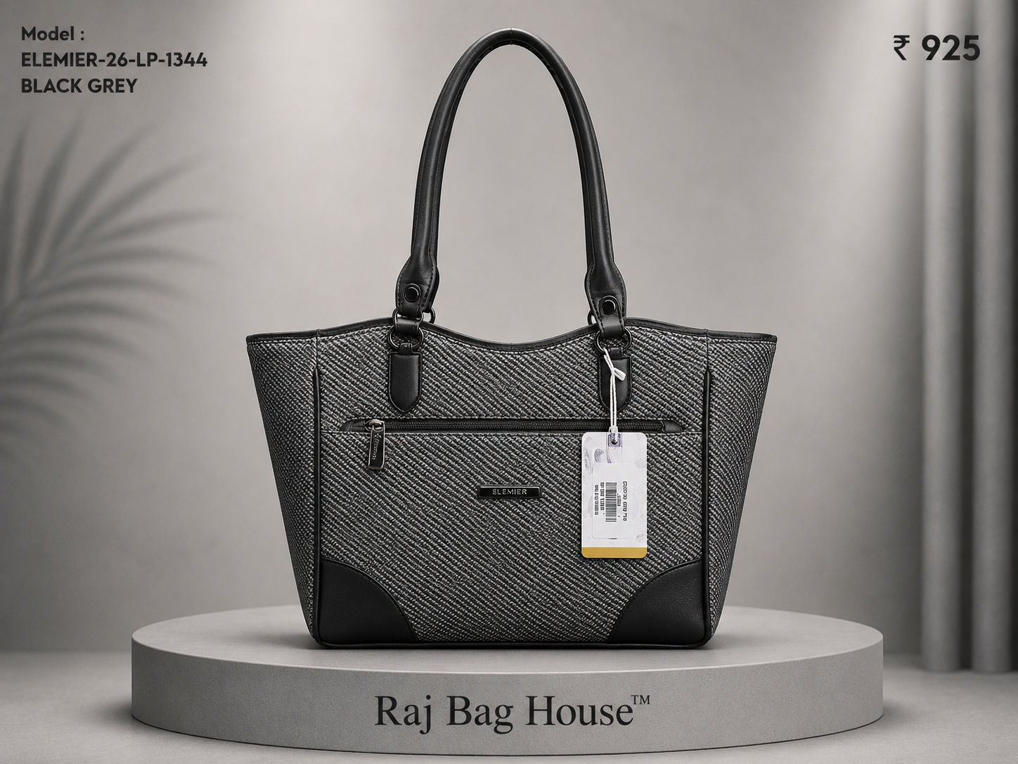 Elemier 1344 Tote Bag – Black / Grey