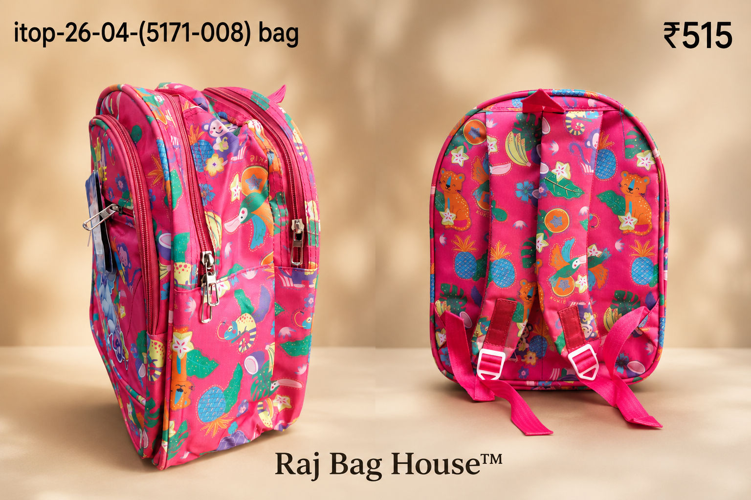 Itop 04(5172 008) Medium School Backpack – Pink 2