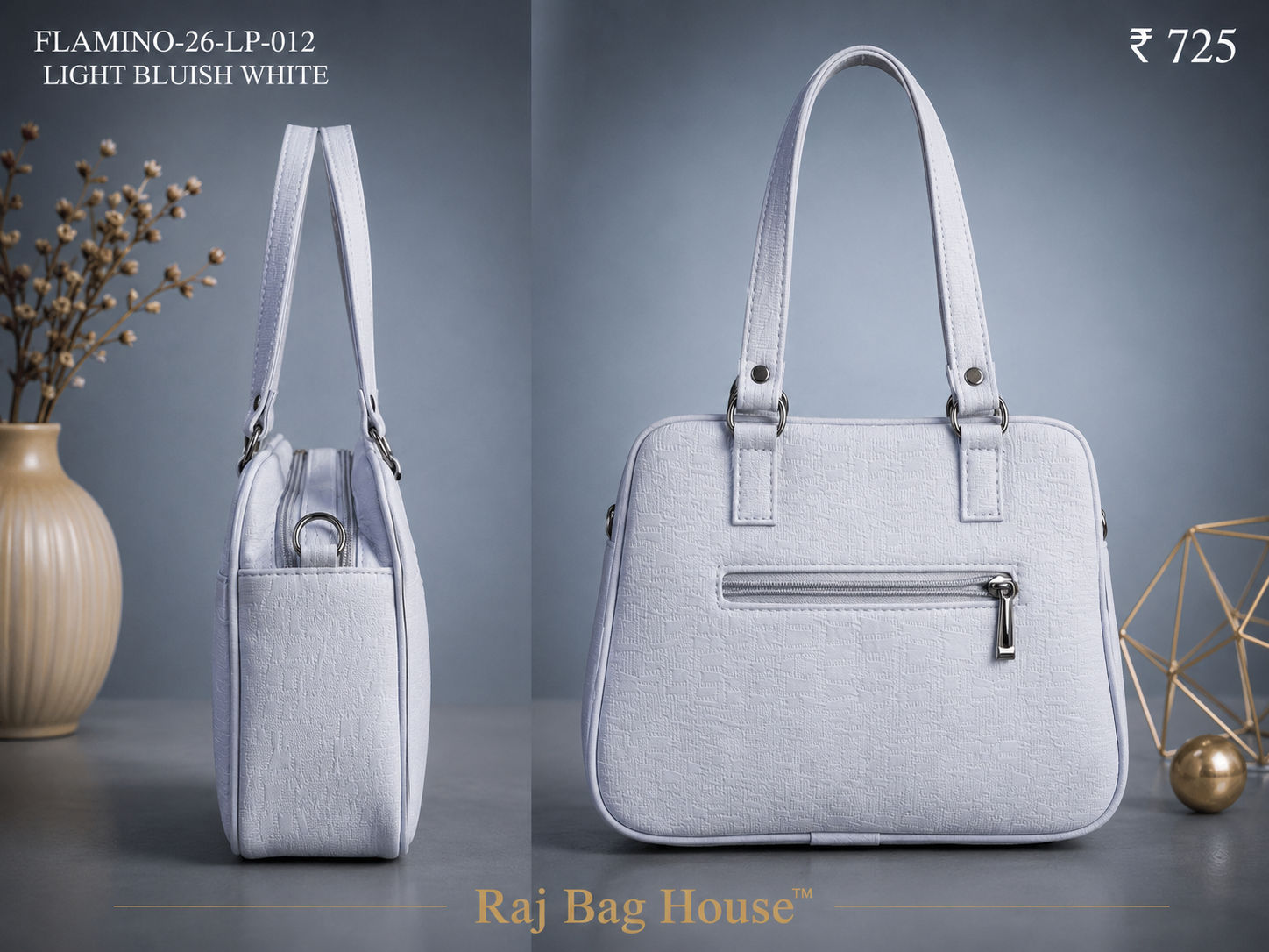 Flamingo Flamino 012 Lightblueish Handbag – Light Blueish White 2
