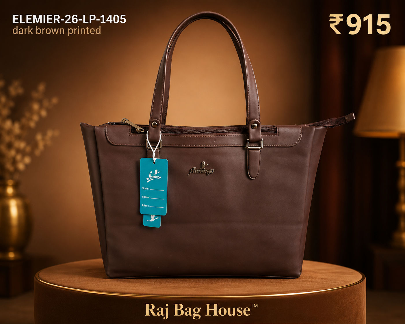 Flamingo Flamino 004 Tote Bag – Dark Brown