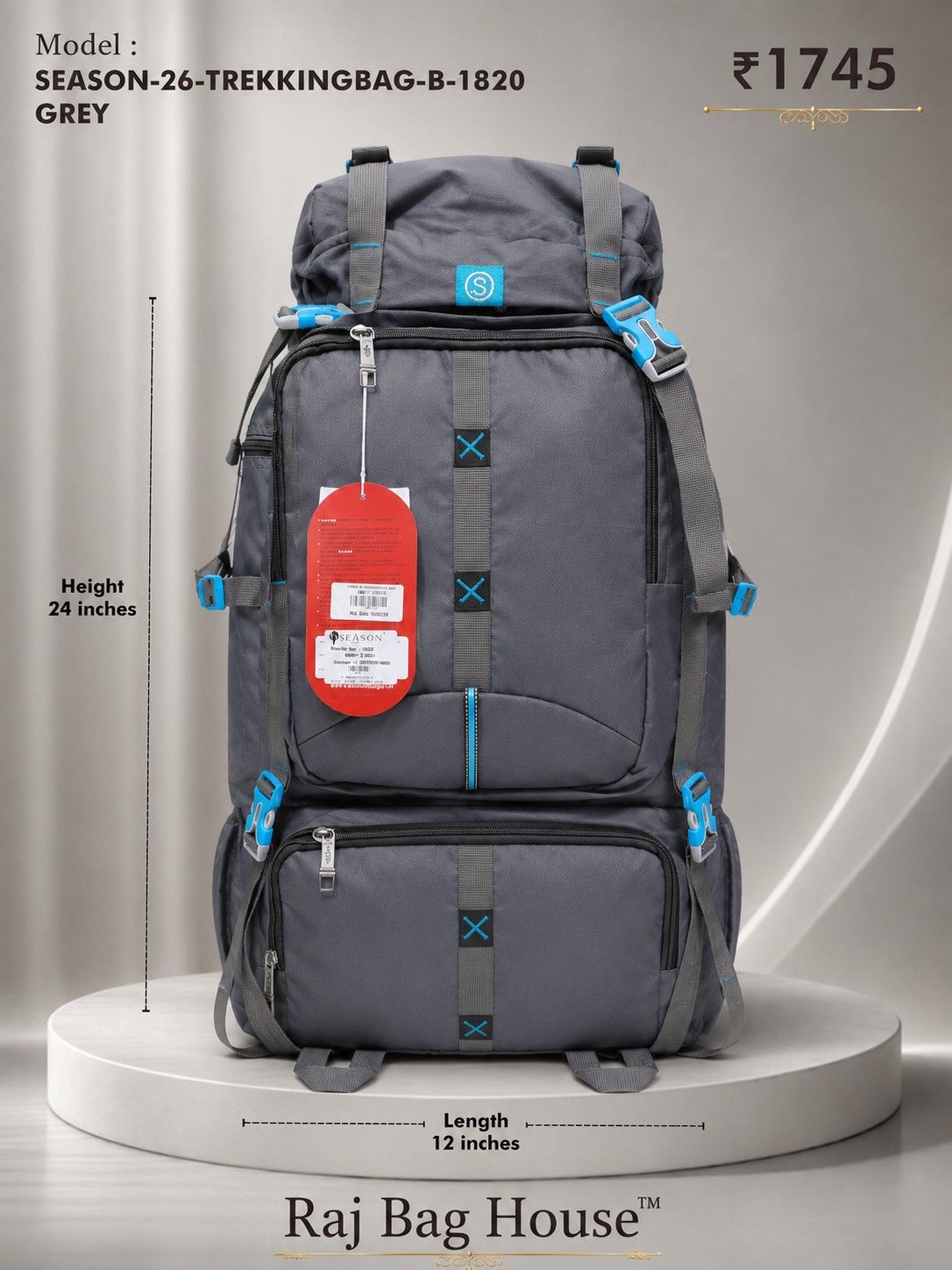 Season Trekking Backpack B-1820 - Grey