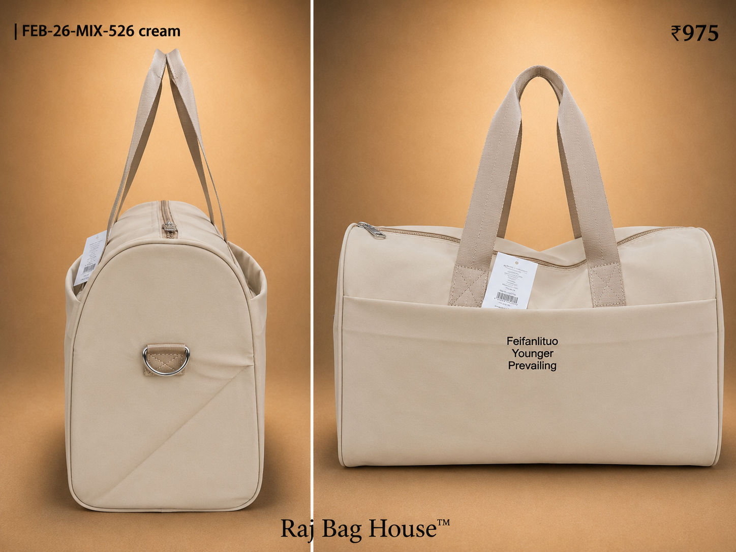Feelings Bag Feb Mix 526 Medium Travel Bag – Cream 2