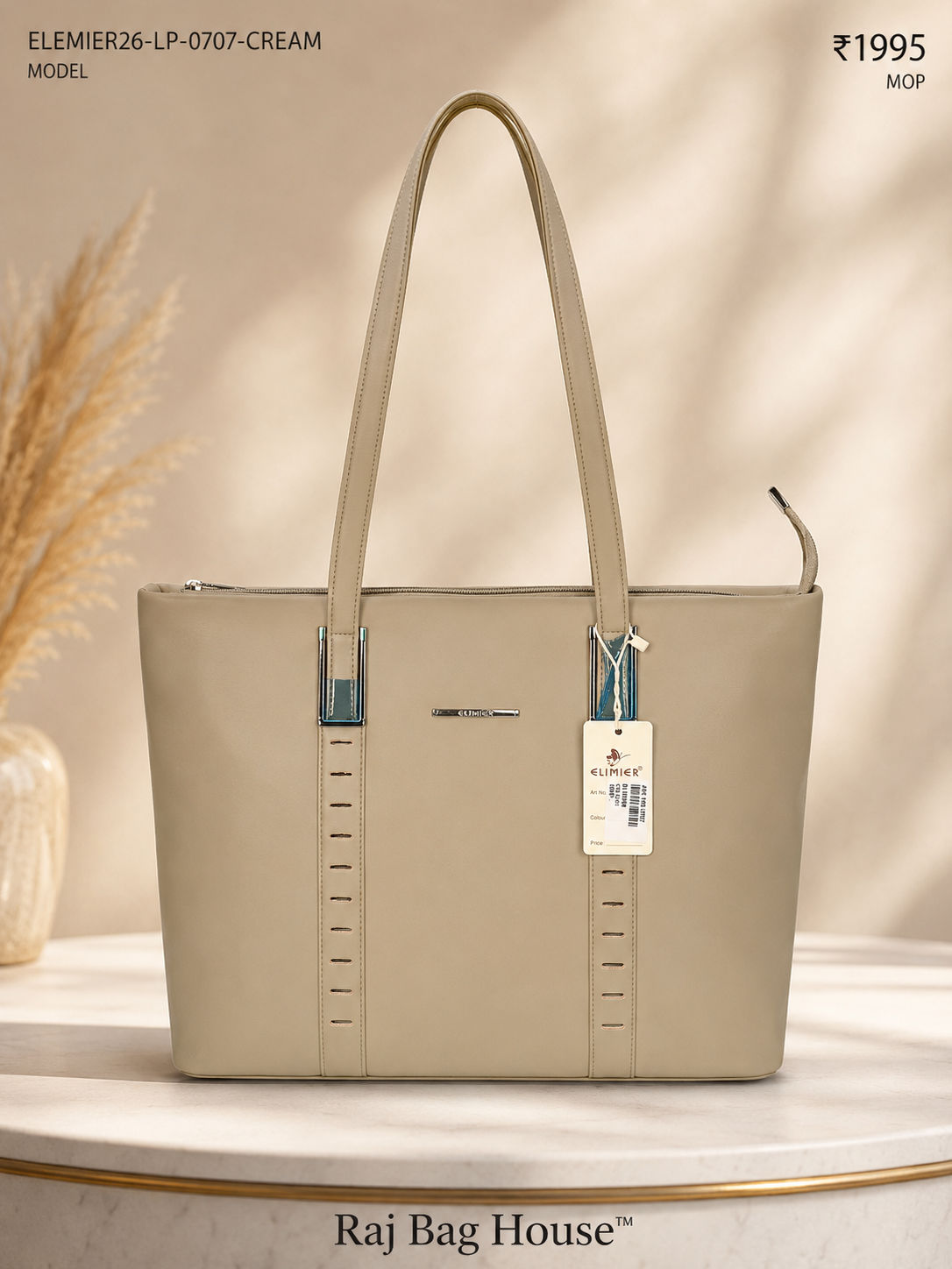 Elemier 0707 Tote Bag – Cream
