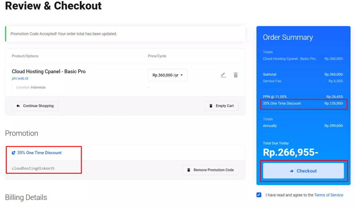 Cara Menukarkan Kode Promo IdCloudHost