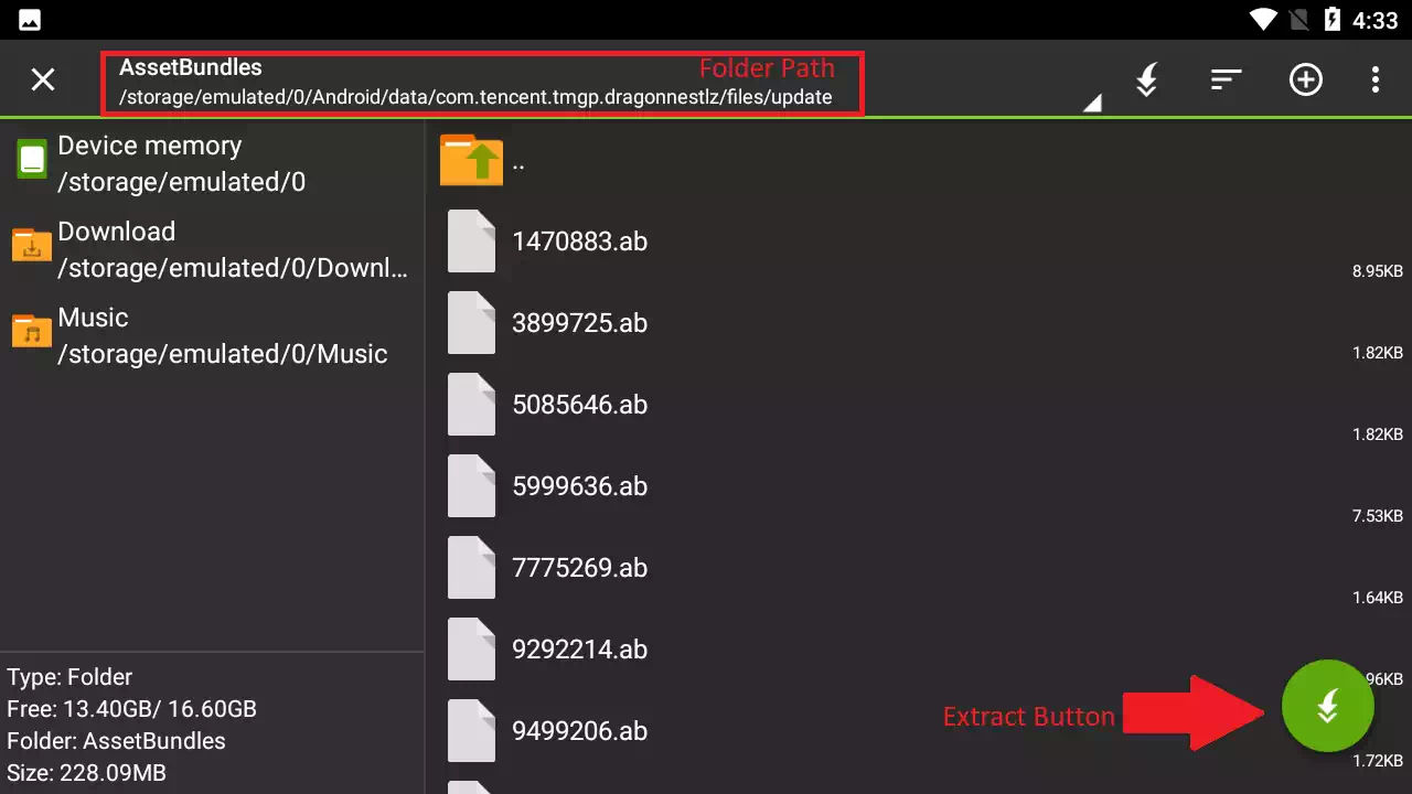 Extract Assetbundles Location