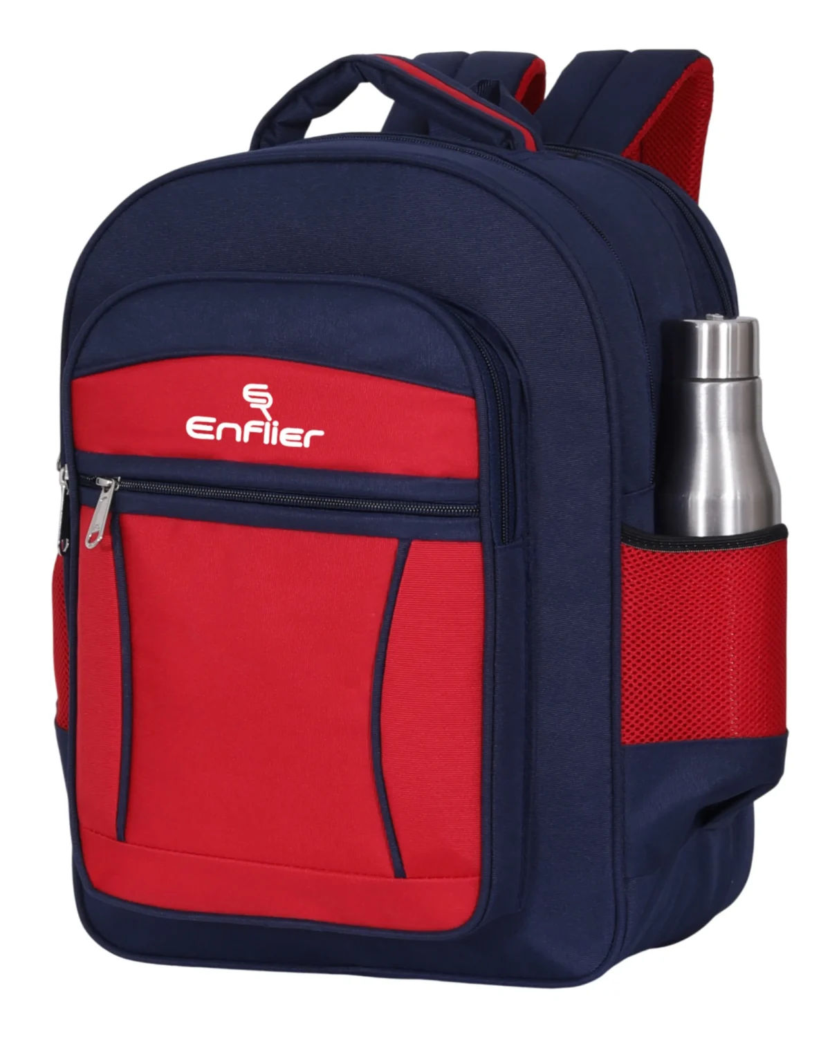 Enflier Kids School Bag 17 Inch Red and Blue Backpack