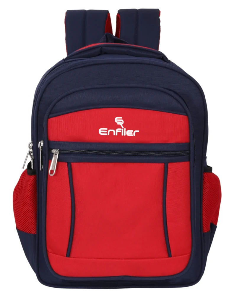 Enflier Kids School Bag 15 Inch Red and Blue Backpack