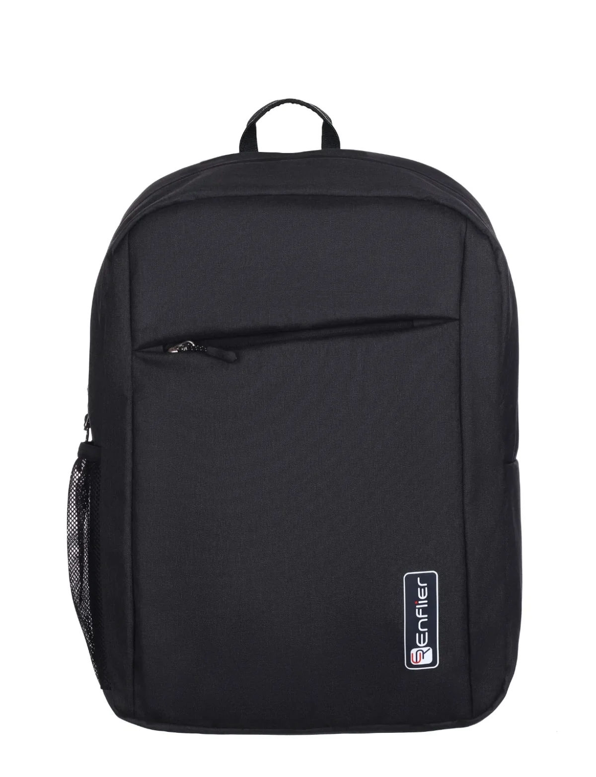 ENFLIER Black College Backpack – Water-Resistant Laptop Bag