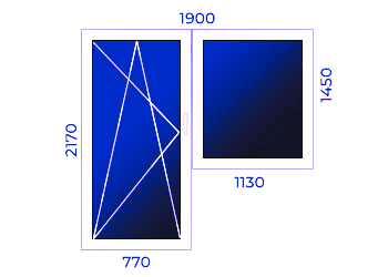 Balkonu logi – Profils 7 (2090mm x 2150mm)