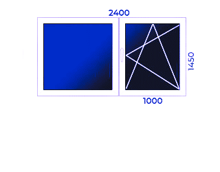 Logi istabai – Profils 5 (2400mm x 1410mm)