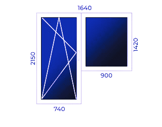 Balkonu logi – Profils 7 (2090mm x 2150mm)