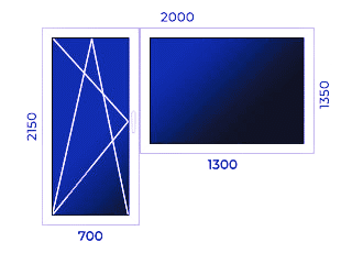 Balkonu logi – Profils 7 (2090mm x 2150mm)