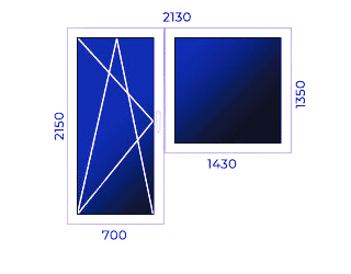 Balkonu logi – Profils 7 (2090mm x 2150mm)