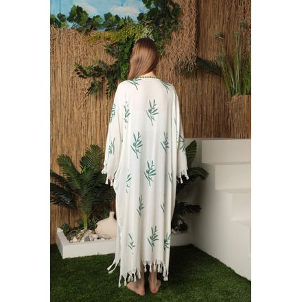 Keten Kolları Püsküllü Pareo(2 Renk Seçenekleri)