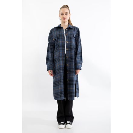 Oduncu Kumaş Oversize/Salaş Ekose Kadın Gömlek