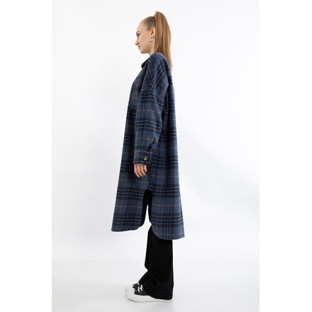 Oduncu Kumaş Oversize/Salaş Ekose Kadın Gömlek