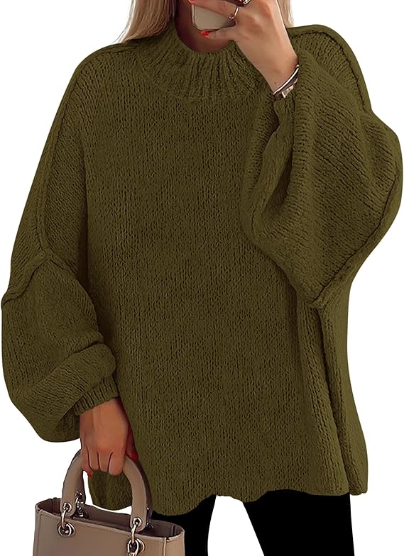 PRETTYGARDEN Mock Neck Sweater