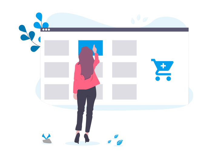 Pay Per Click Agency - woman choosing products from a screen