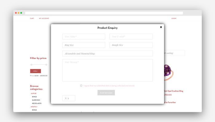 Ecommerce Website Design (1 Awesome Project!) ecommerce website design jewellery product enquiry