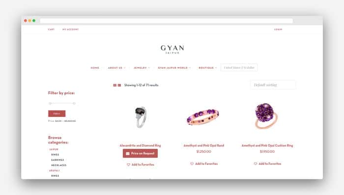 Ecommerce Website Design (1 Awesome Project!) ecommerce website design jewellery eshop