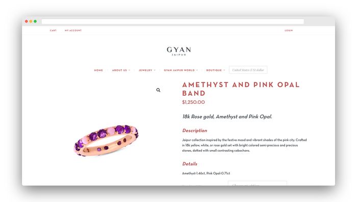 Ecommerce Website Design (1 Awesome Project!) ecommerce website design jewellery product