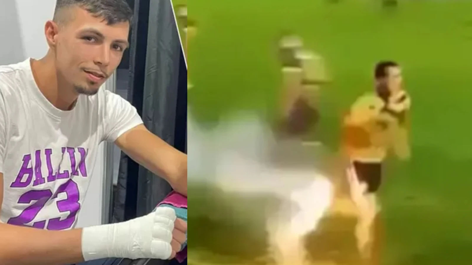 Un futbolista pierde un dedo al intentar retirar un petardo del campo. 