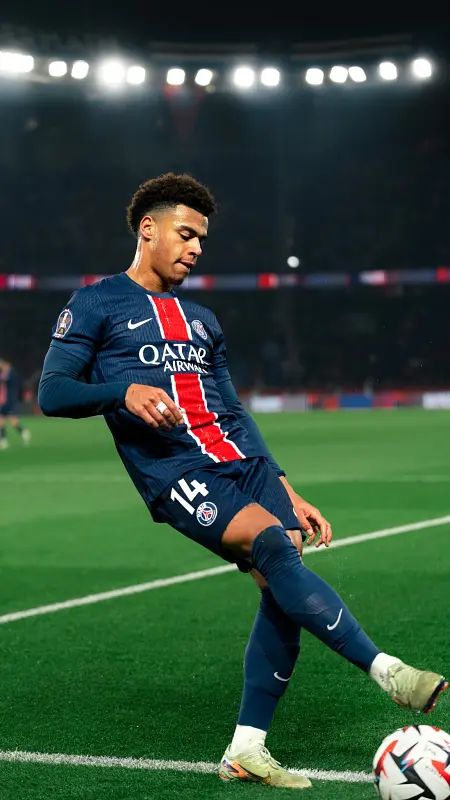 Football — geste technique au bord de touche