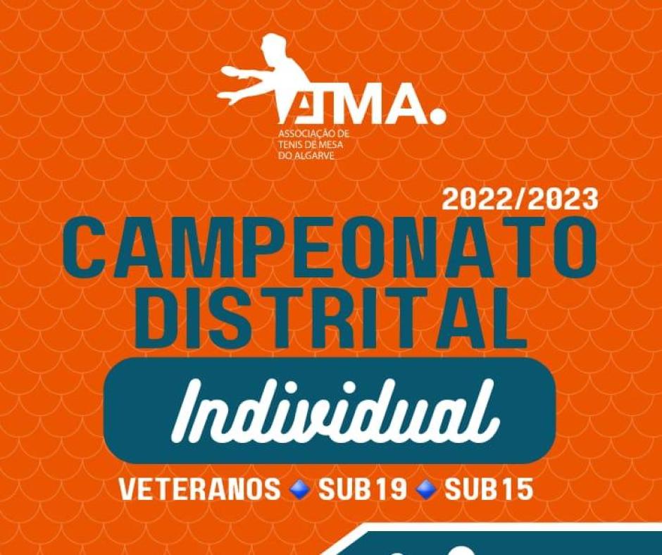 CAMPEONATO DISTRITAL INDIVIDUAL SUB 15 - SUB 19 - VETERANOS