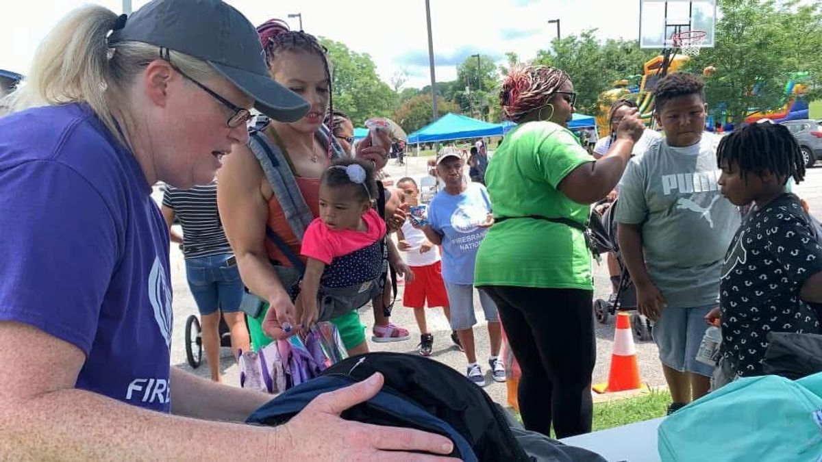 Community gathered at the Knoxville crusade