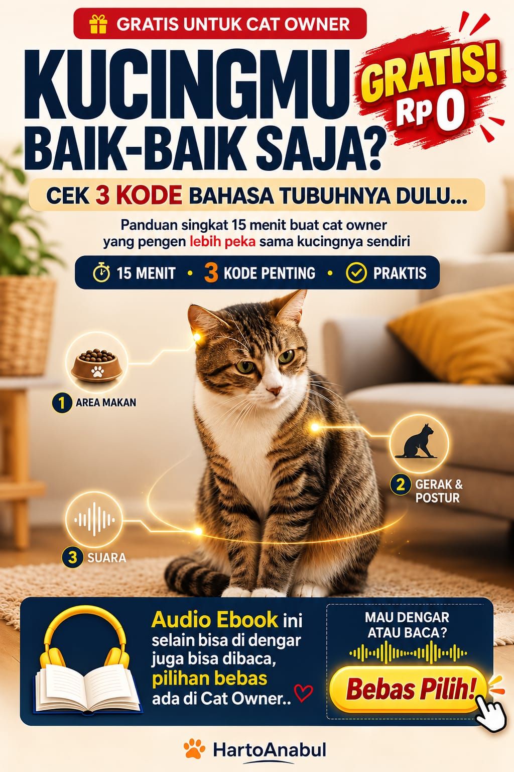 Kucingmu Baik-baik saja ? Cek 3 kode bahasa tubuhnya dulu