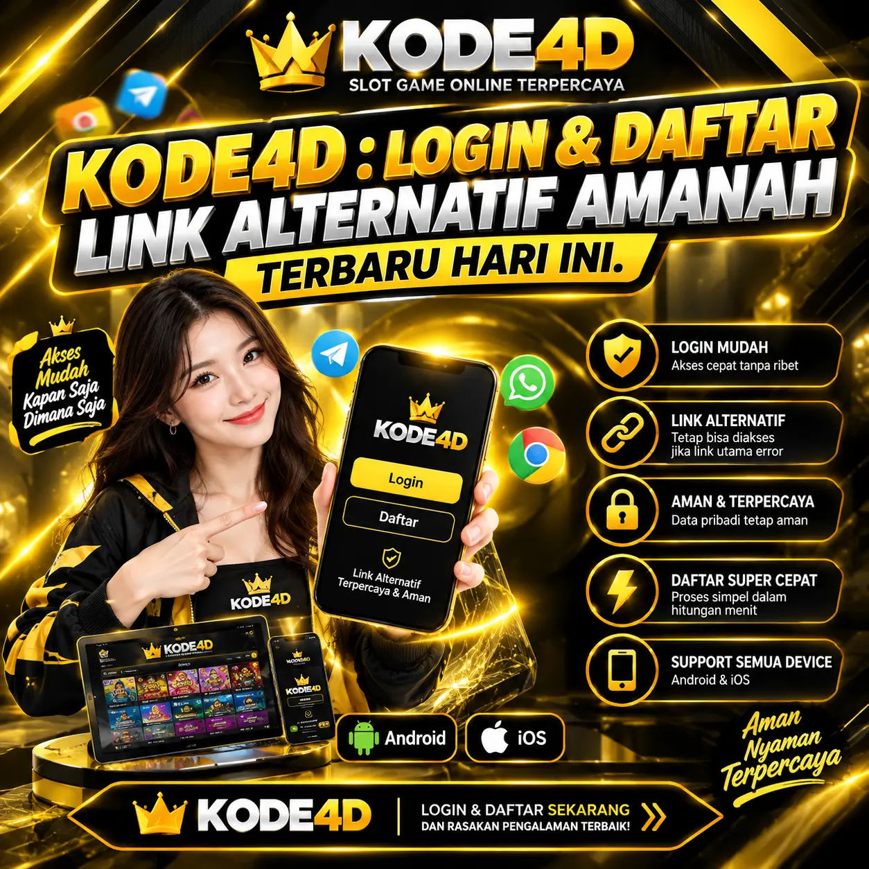 KODE4D : Login & Daftar Link Alternatif Amanah Terbaru Hari Ini