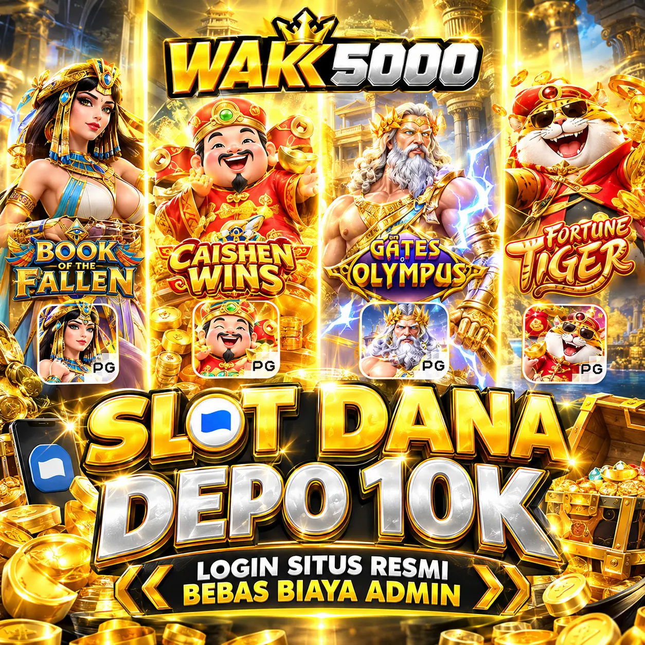 WAK5000 : Login Situs Resmi Slot Dana Depo 10k Bebas Biaya Admin image 1