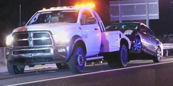 Professional tow truck equipped with advanced camera technology