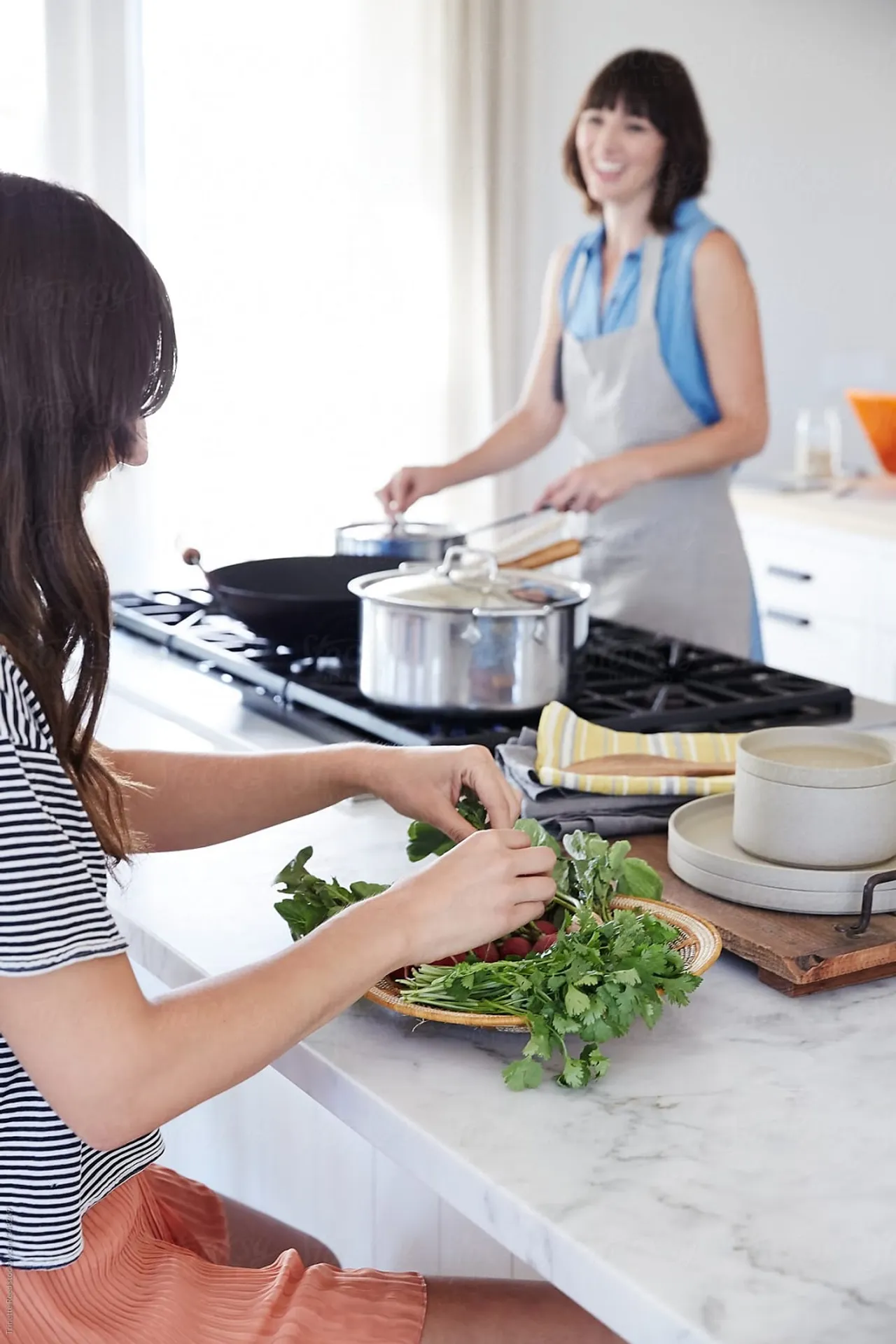 A vegan host welcoming guests