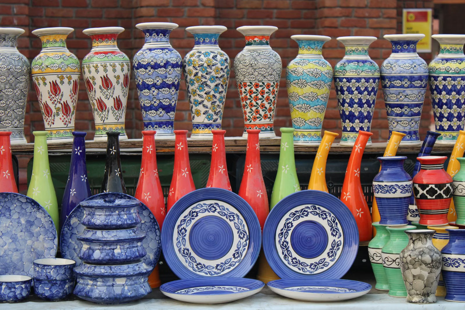 Blue pottery