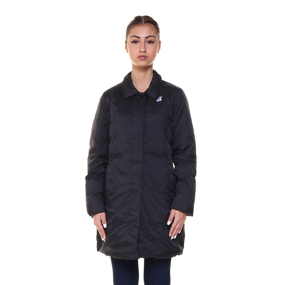 Giacca K-way donna imbottito THERMO AIR nero lunga - K-Way Capispalla