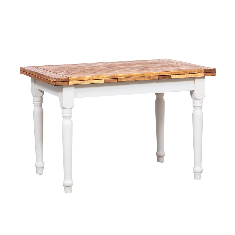 Tavolo Allungabile In Legno Massello Bianco Inverno Shabby Acquista Su Ventis