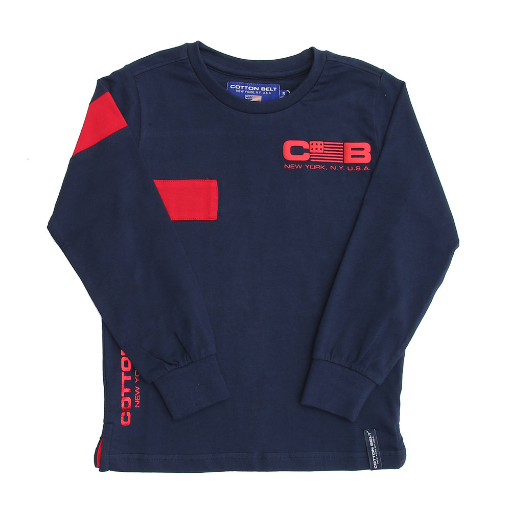 Maglia A Maniche Lunghe Bambini - 100% Cotone, Scollo Rotondo, Bottone