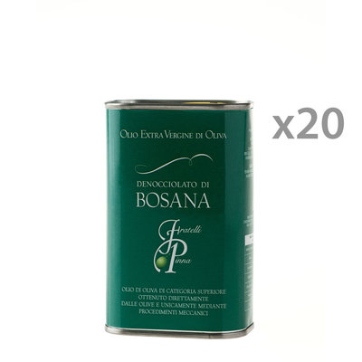 Olio EVO 20 lattine 0,25 lt - Olio EVO Denocciolato di Bosana