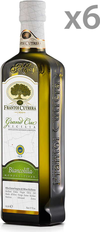 Olio EVO 6 bottiglie 0,5 lt - Olio EVO Grand Cru Monocultivar Biancolilla