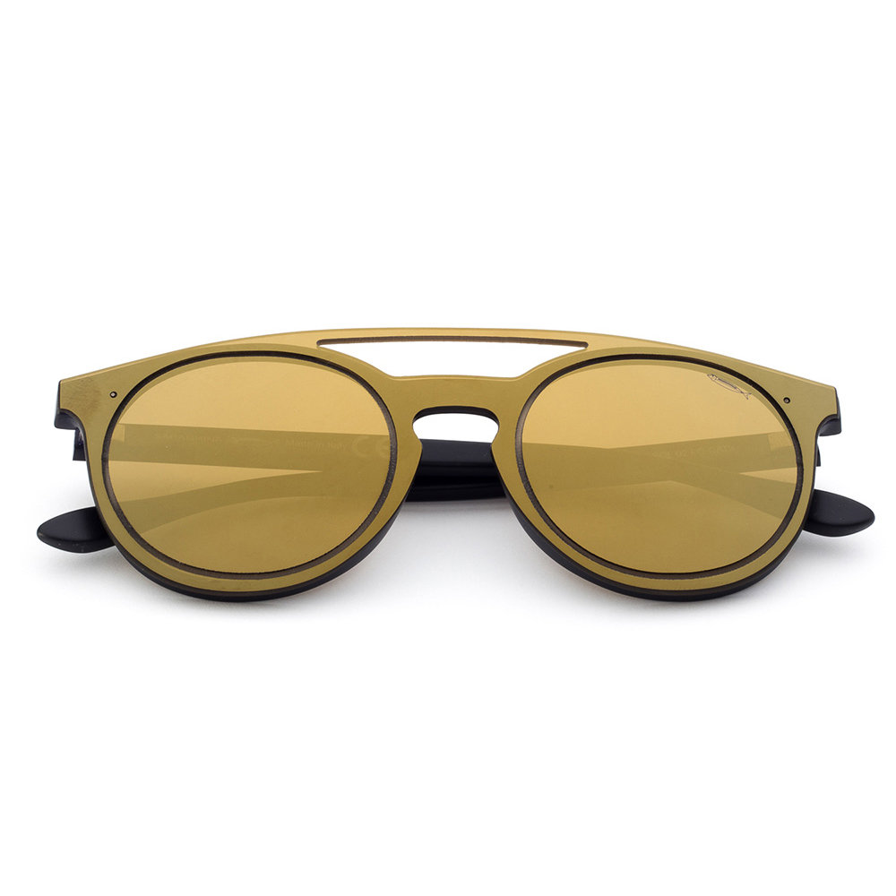Occhiali da sole modello Space 2 cerchiato oro - Saraghina