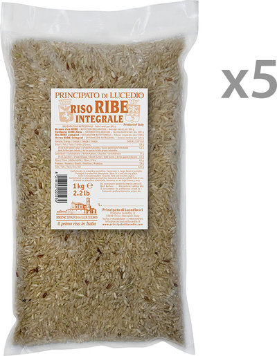 Riso 5 confezioni - Riso Ribe Integrale 1 kg